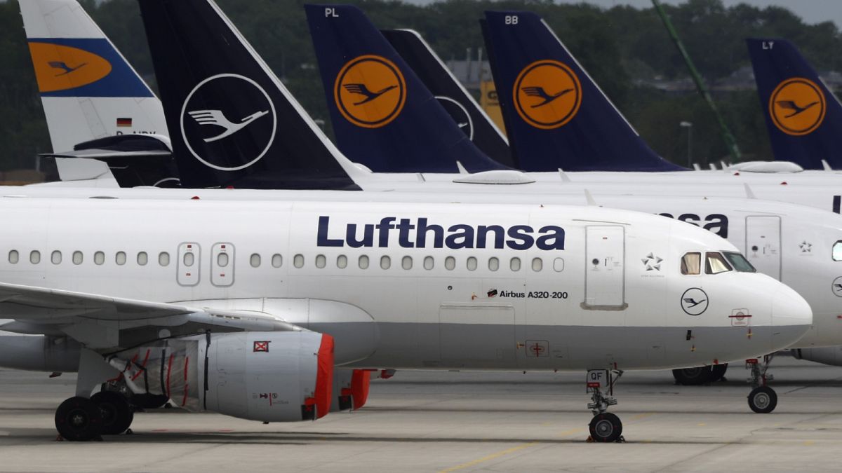 A német légitársaság gépei a müncheni repülőtéren