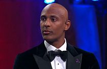 BVB-Profi Sébastien Haller bei der Ehrung in Utrech in den Niederlanden