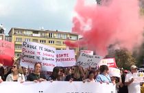 احتجاجات في بريشتينا بعد حادثة اغتصاب فتاة تبلغ من العمر 11 عاما.