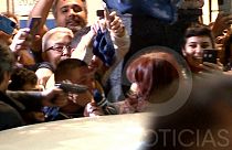 Capture d'écran d'une vidéo de TV Publica montrant la tentative d'assassinat de la vice-présidente argentine Cristina Kirchner, Buenos Aires, le 01/09/2022