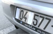 A Serb licence plate