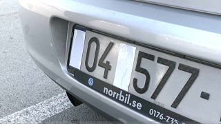 A Serb licence plate