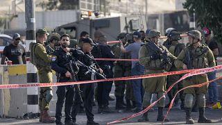 الجيش الإسرائيلي قرب مستوطنة كريات أربع المجاورة لمدينة الخليل بالضفة الغربية.