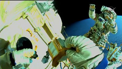 Cosmonauts conduct spacewalk aboard ISS