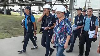 International Atomic Energy Agency (IAEA) director Rafael Grossi and IAEA members inspecting the Zaporizhzhia Nuclear Plant