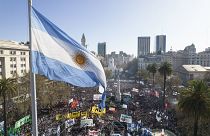 Szimpátiatüntetés a Buenos Aires-i Plaza de Mayo téren