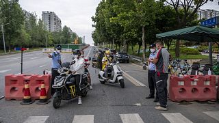 Verwaiste Straßen an diesem Samstag in Chengdu