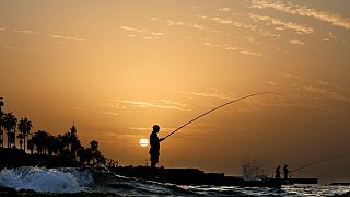 Ψαράδες στις ακτές του Λιβάνου στην ανατολική Μεσόγειο