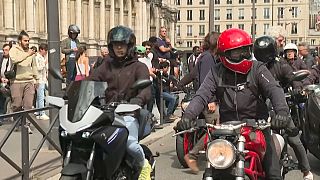 Manifestación contra el pago por aparcar en París
