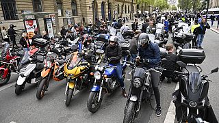 Motociclistas de Paris em cólera