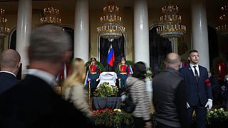 Les obsèques de Mikhaïl Gorbatchev le 2 septembre 2022 à Moscou.
