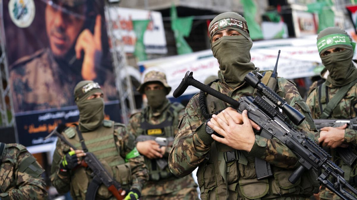 A Hamász katonai parádéja egy korábbi felvételen - illusztráció
