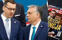  Mateusz Morawiecki és Orbán Viktor 2020-ban / a Sieci friss címlapja