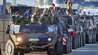 Deutsche Soldaten im litauischen Fährhafen Klaipeda