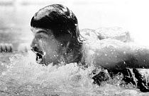 Mark Spitz durante una prueba en los Juegos Olímpicos de 1972.