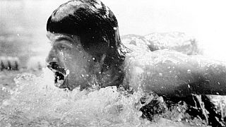 Mark Spitz swimming at 1972 Olympic Games in Munich