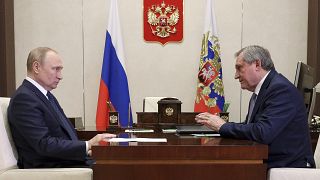 وزير الطاقة الروسي نيكولاي شولجينوف مع الرئيس الروسي فلاديمير بوتين - أرشيف