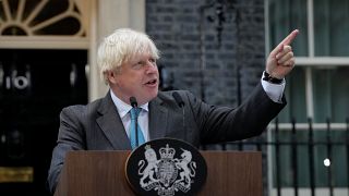 Utolsó beszédét mondta miniszterelnökként a Downing 10. előtt Boris Johnson 2022. szeptember 6-án