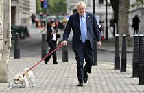 Boris Johnson mit Hund Dylan