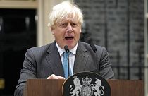 Başbakanlık görevi sona eren Boris Johnson, Downing Sokağı 10 numaradaki konut önünde veda konuşması yaptı