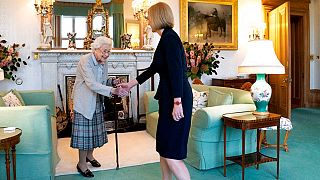 Queen Elizabeth II welcomes Liz Truss to Balmoral, Scotland, and invites her to become the next prime minister and form a new government, Tuesday, Sept. 6, 2022.