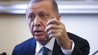 Ο Τούρκος πρόεδρος Ρετζέπ Ταγίπ Ερντογάν σε ομιλία του από την Βοσνία