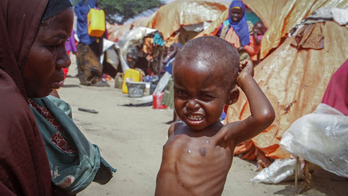 Campo de deslocados na Somália