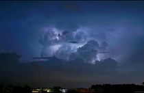 Images d'orages au-dessus de Nîmes