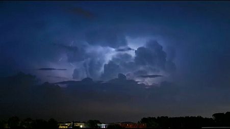 Electrical storms over southern France