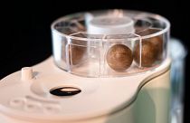 A view of coffee capsules, in a Coffee B coffee machine from the Migros brand Cafe Royal, on display at a Migros media conference, in Zurich, Tuesday, Sept. 6, 2022