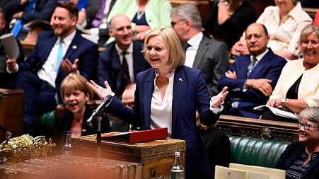 Britain's new Prime Minister Liz Truss speaks during Prime Minister's Questions in the House of Commons.