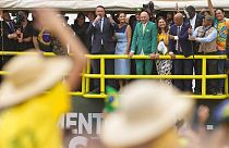 Imagen de Bolsonaro capturada durante uno de sus discursos del bicentenario