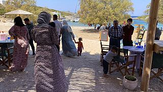 Dozens Yazidi migrants from Sinjar in northern Iraq are stranded outside refugee camps in Serres, Greece.