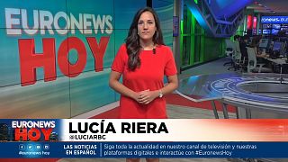 Lucía Riera presenta el informativo diario Euronews Hoy