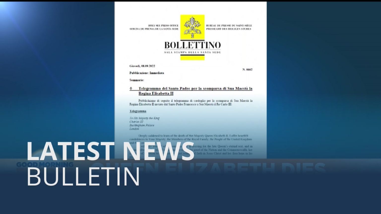 Latest news bulletin | September 9th – Morning