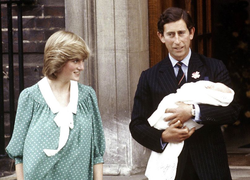 Első gyermekük, Vilmos herceg születésekor 1982-ben