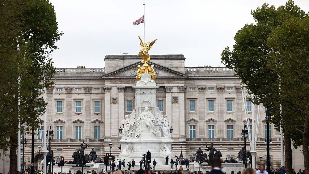 Buckingham Palace and other royal buildings’ flags are flying at half