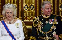 Rainha consorte Camila e o agora Rei Carlos III do Reino Unido
