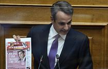 Micotakisz miniszterelnök az athéni parlamentben