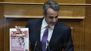 Micotakisz miniszterelnök az athéni parlamentben