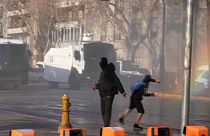 Schülerproteste in Santiago de Chile.