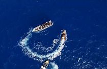 Operación de rescate en el Mediterráneo.
