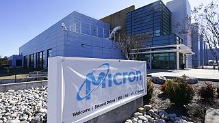  l'ingresso dell'impianto di produzione di chip automobilistici Micron Technology l'11 febbraio 2022 a Manassas, in Virginia