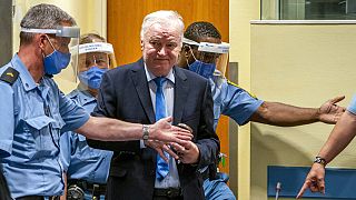 Ratko Mladic au tribunal à La Haye, le 8 juin 2021