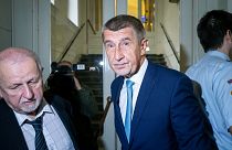 Czech billionaire and former Prime Minister Andrej Babis arrives for his trial, at the Prague Municipal Court, in Prague, Czech Republic, Sept. 12, 2022. 