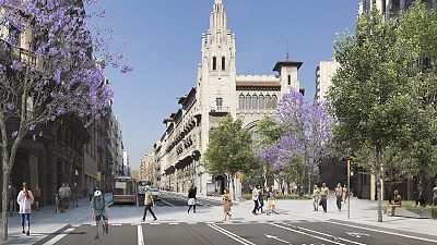 What Barcelona's Via Laietana will look like after its transformation as part of the Superblock project. What Barcelona's Via Laietana will look like after its transformation as part of the Superblock project.