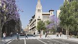 Barcelona egyik utcájának átalakítási terve