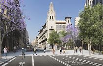 So wird die Via Laietana in Barcelona nach ihrer Umgestaltung aussehen.