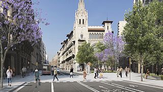 Barcelona egyik utcájának átalakítási terve