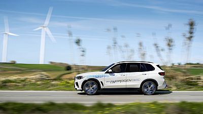 The BMW iX5 Hydrogen prototype model. The BMW iX5 Hydrogen prototype model.